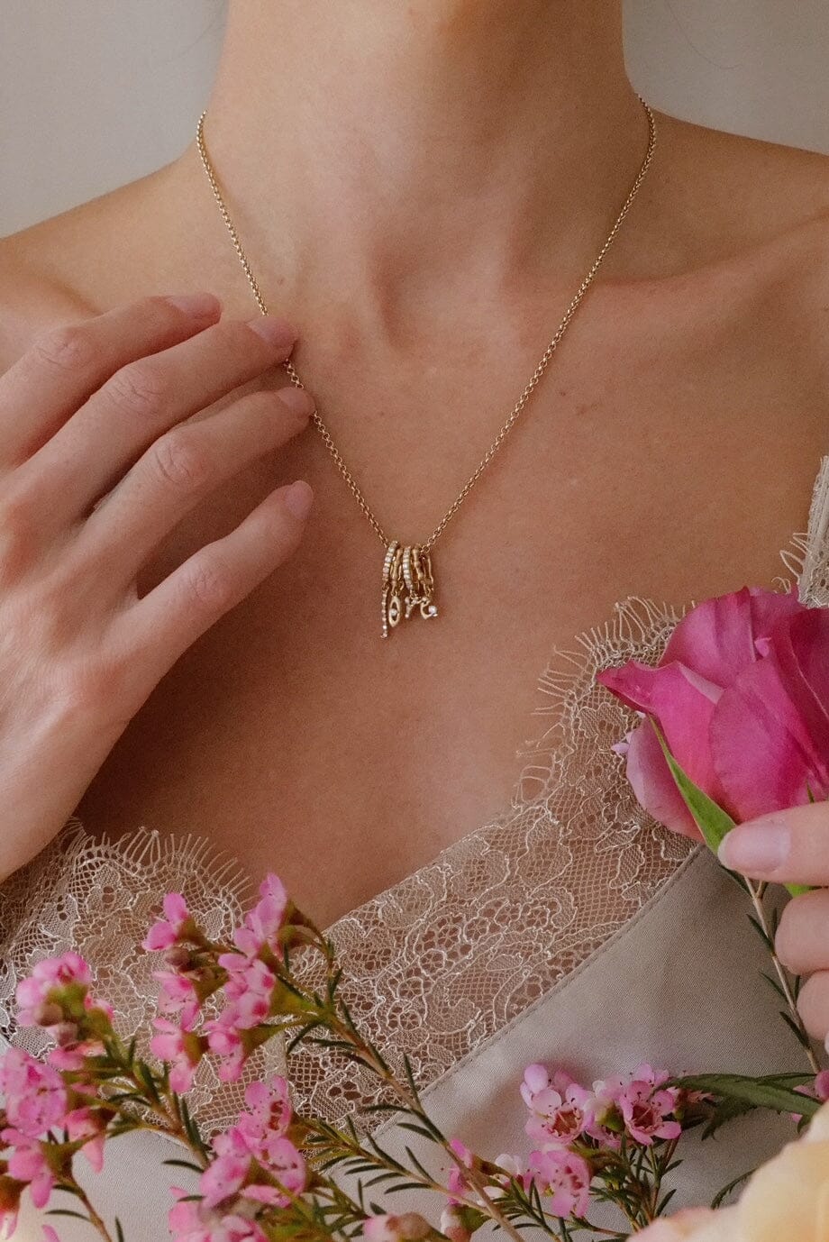9Bayou Diamond Pavé Initial Charms | Sample Sale Hidden Bayou with Love 