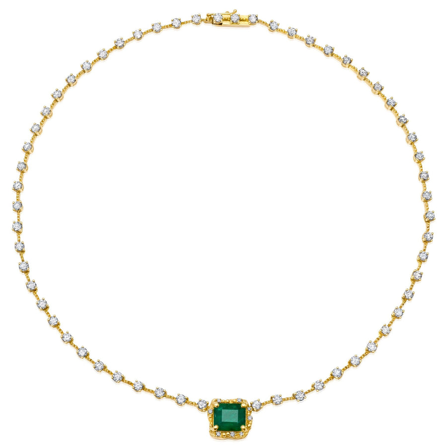 36 Diamond Water Emerald Choker Jewelry Bayou with Love 