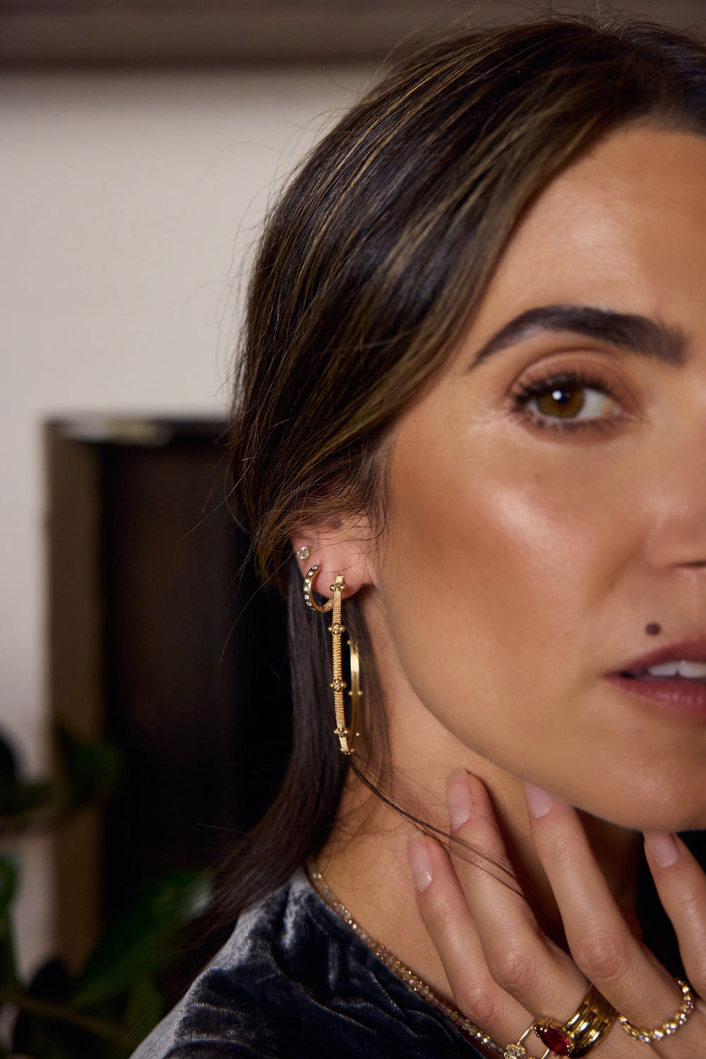 Large Soleil Hoops Jewelry Bayou with Love 