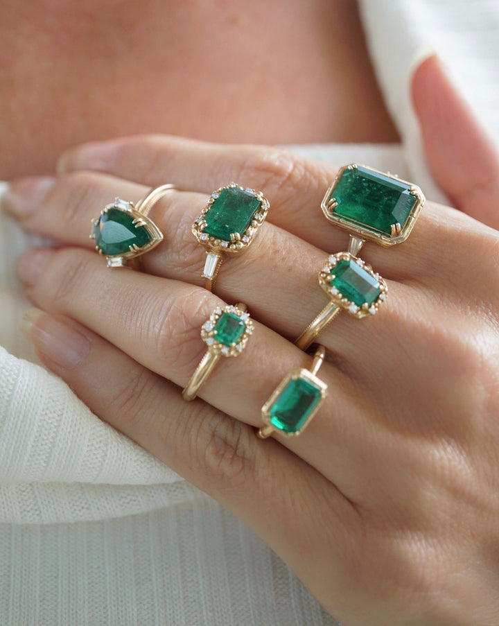 Emerald Rattan Ring Jewelry Bayou with Love 