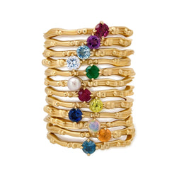 Birthstone Water Ring Jewelry Bayou with Love Garnet 5 