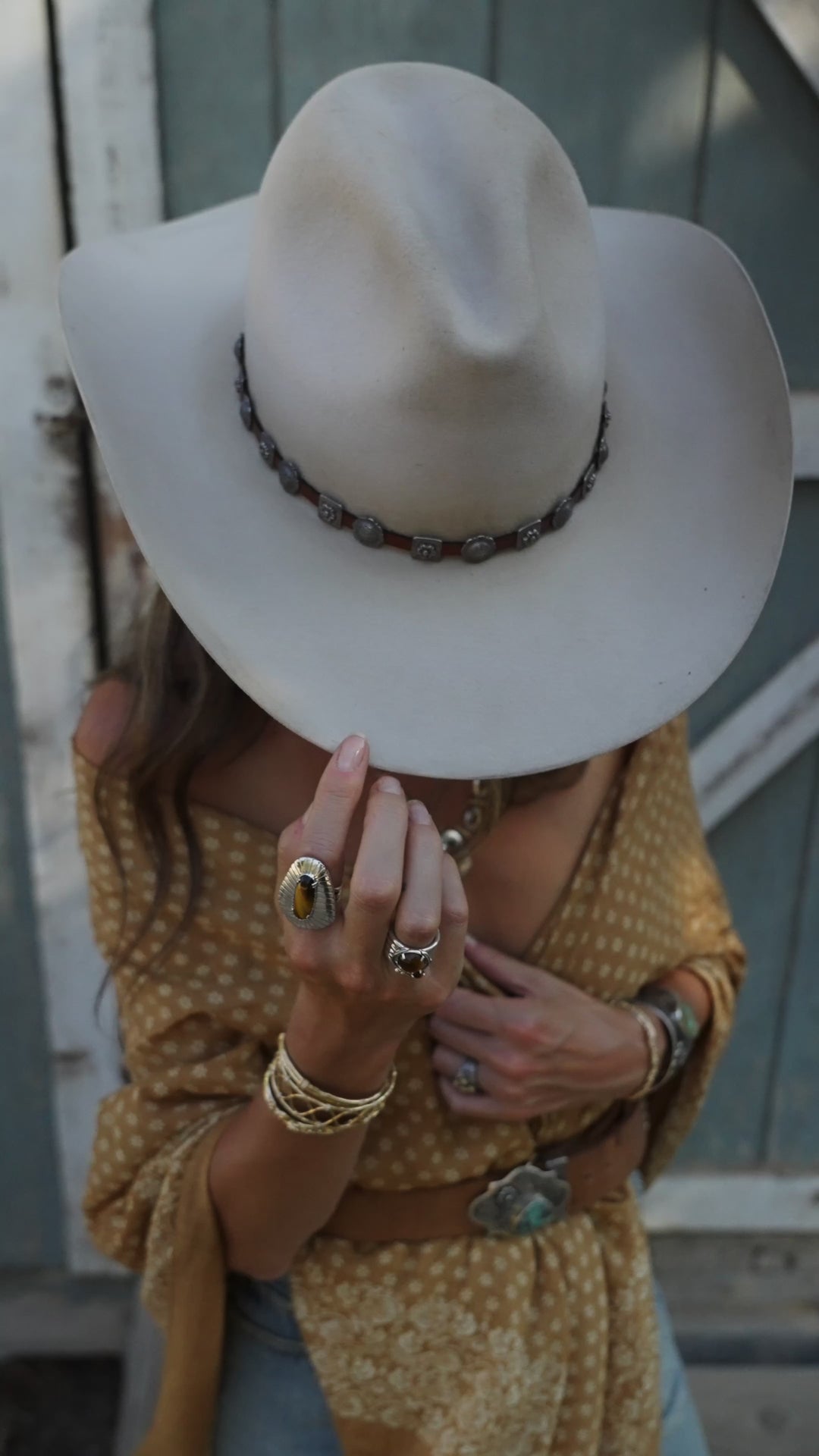 Multi Concho Hat Band