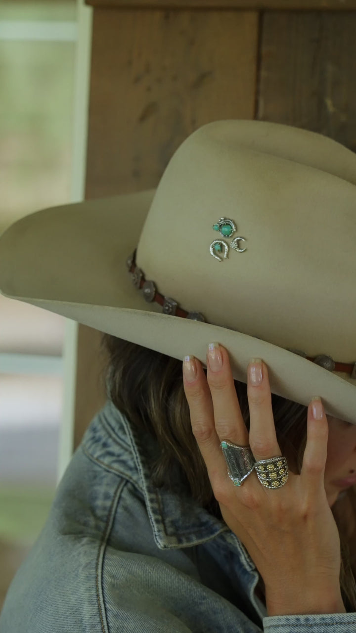Horseshoe Turquoise Hat Pin