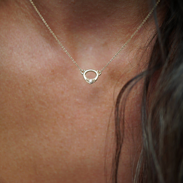 NEW Diamond Oval Necklace Bayou with Love 