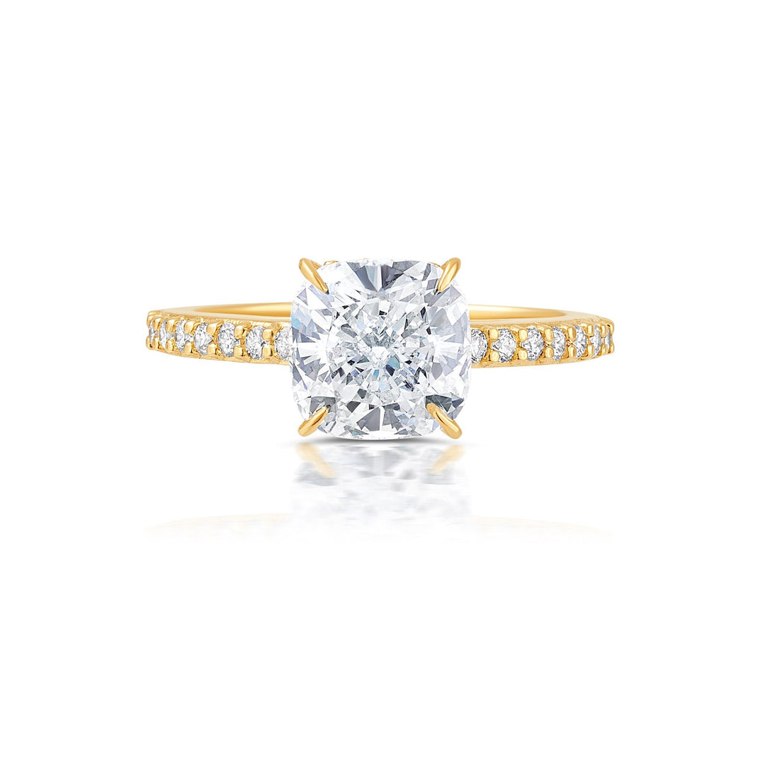 Cushion Hidden Halo Ring Jewelry Bayou with Love 