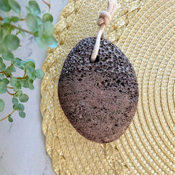 Lava Pumice Stone with Cotton Hanging Loop Beauty Me Mother Earth 