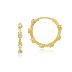 NEW Mini Diamond Hoops Jewelry Bayou with Love 