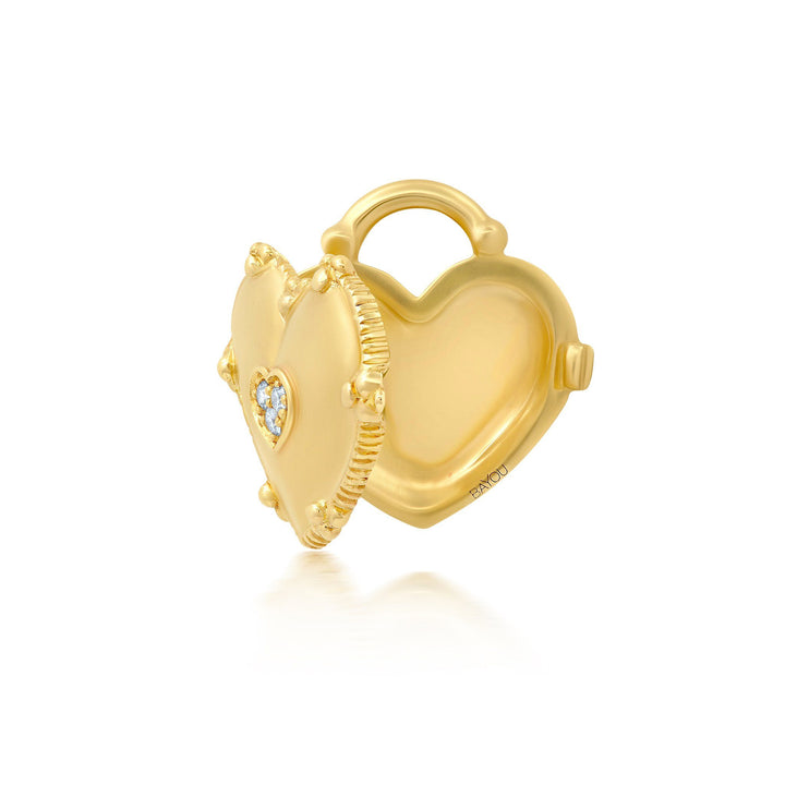 NEW Mini Diamond Heart Locket Jewelry Bayou with Love 