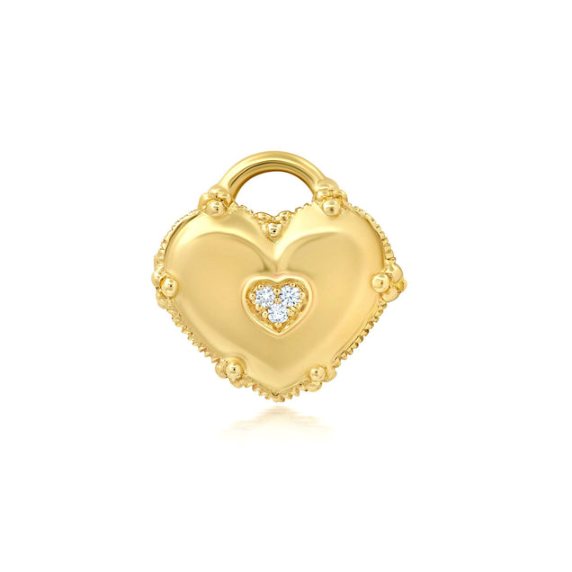 NEW Mini Diamond Heart Locket Jewelry Bayou with Love 
