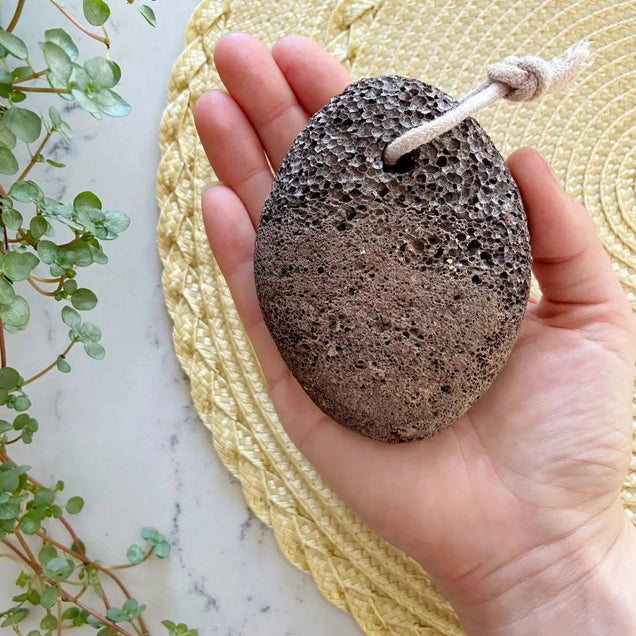 Lava Pumice Stone with Cotton Hanging Loop Beauty Me Mother Earth 