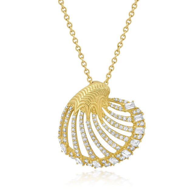 NEW Diamond Shell Necklace Jewelry Bayou with Love 