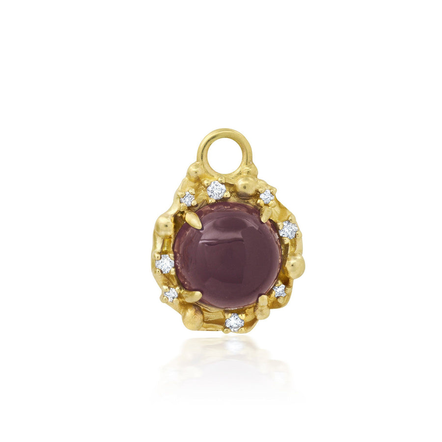 NEW Round Diamond Purple Sage Chalcedony Charm Jewelry Bayou with Love 