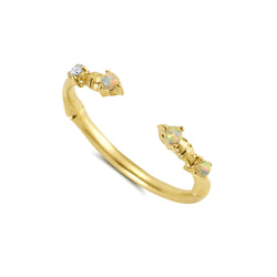 NEW Rattan Open Opal Diamond Ring Jewelry Bayou with Love 