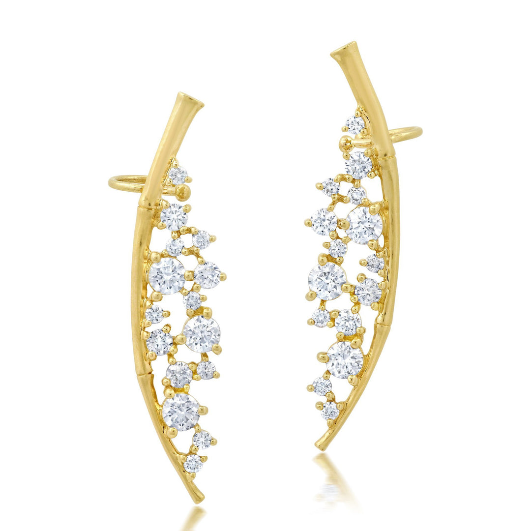 NEW The Rattan Diamond Ear Climbers Jewelry Bayou with Love 