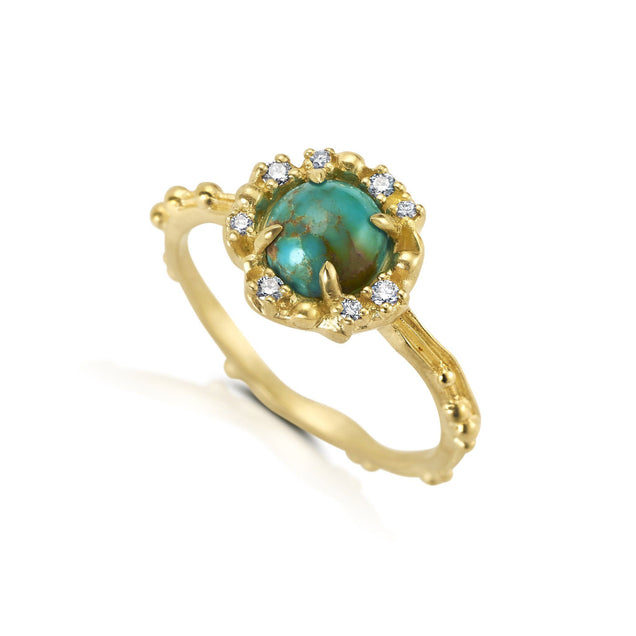 NEW Diamond Turquoise Water Ring Jewelry Bayou with Love 