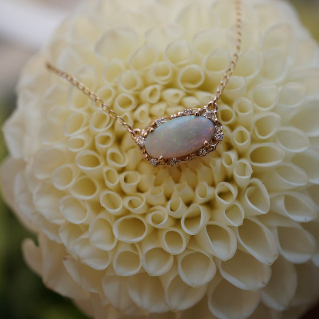 Opal Diamond River Necklace Jewelry Bayou with Love 