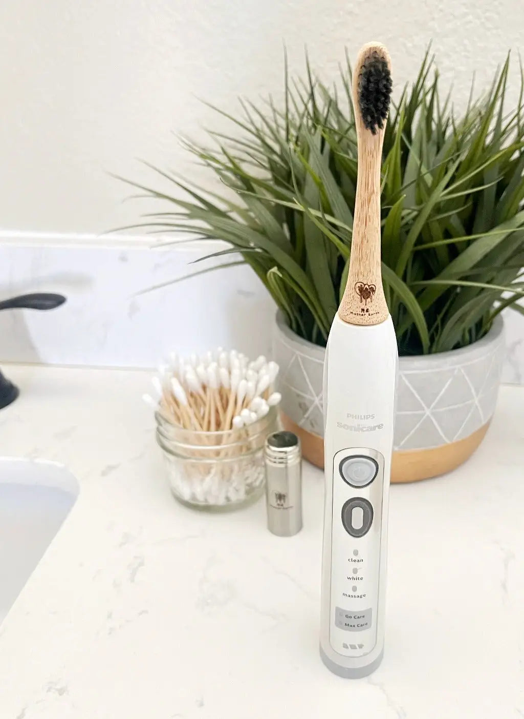 4-Pack Bamboo Electric Toothbrush Heads- Sonicare Compatible Beauty Me Mother Earth 