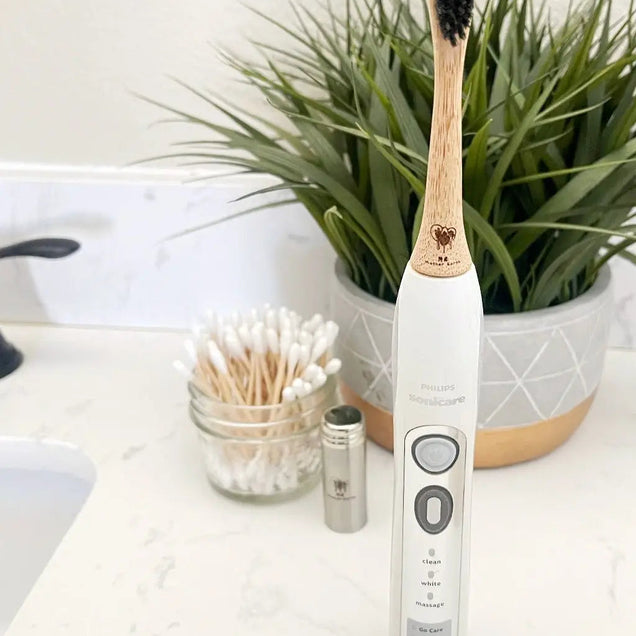 4-Pack Bamboo Electric Toothbrush Heads- Sonicare Compatible Beauty Me Mother Earth 