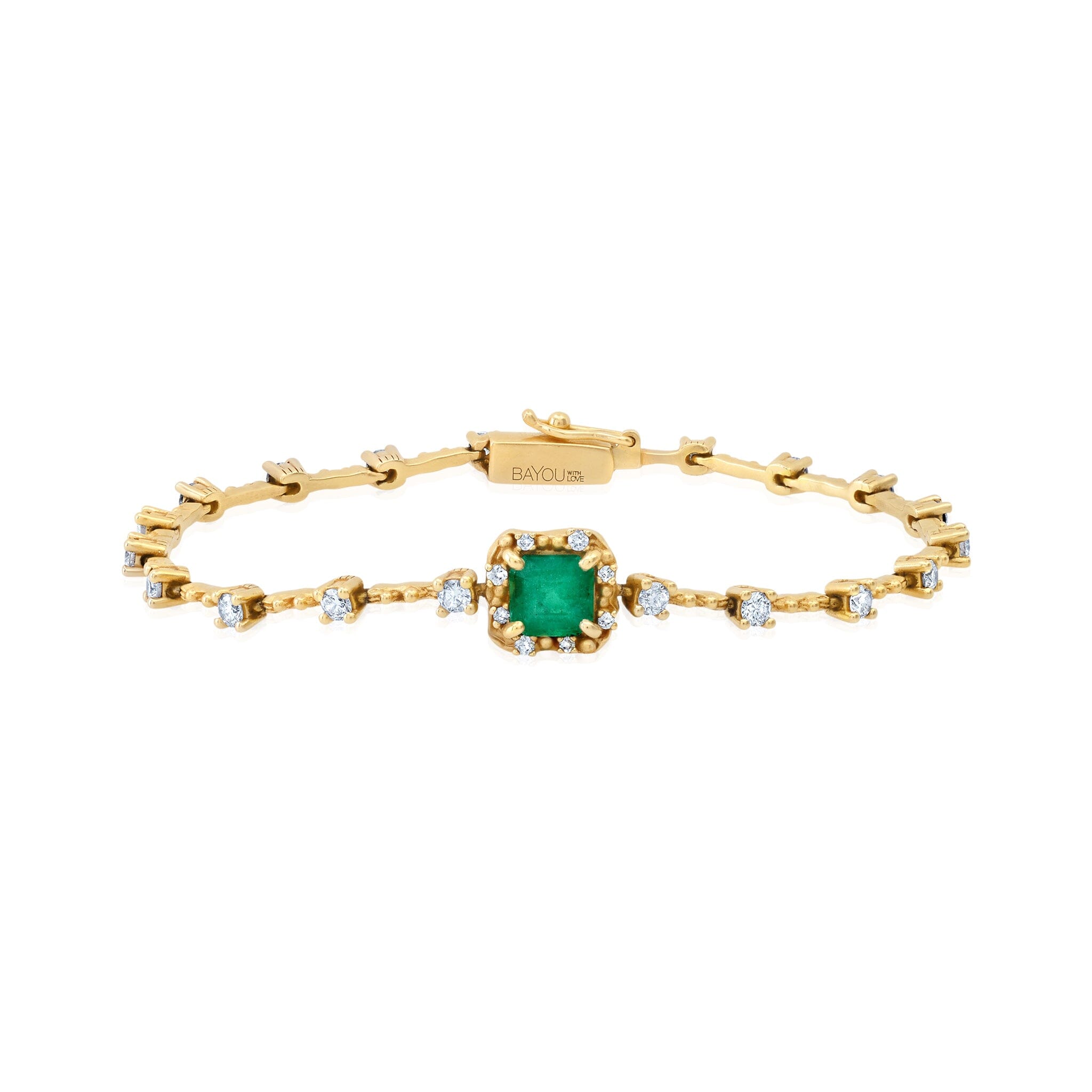 NEW Diamond Water Emerald Bracelet Jewelry Bayou with Love 