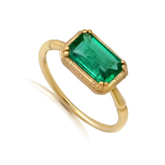 Emerald Rattan Ring Jewelry Bayou with Love 