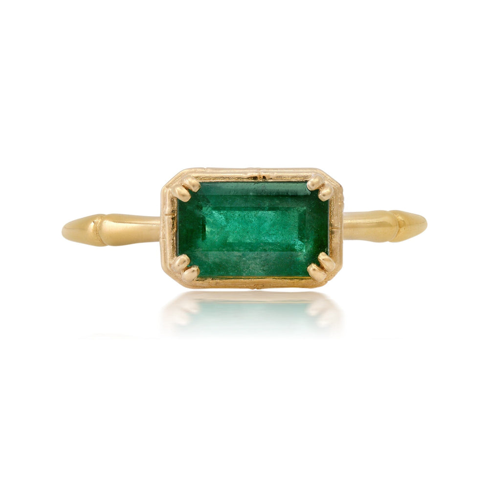 Emerald Rattan Ring Jewelry Bayou with Love 