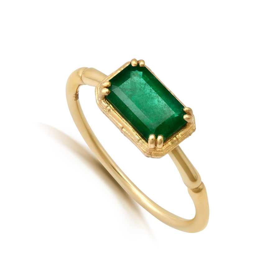 Emerald Rattan Ring Jewelry Bayou with Love 