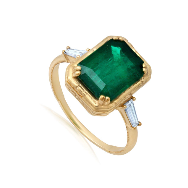 The Bayou Emerald + Diamond Ring Jewelry Bayou with Love 