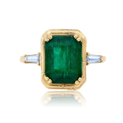 The Bayou Emerald + Diamond Ring Jewelry Bayou with Love 