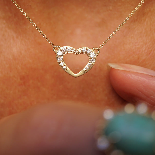 NEW Diamond Heart Necklace Bayou with Love 