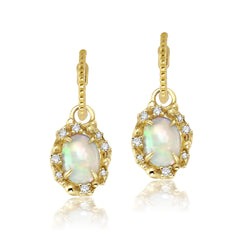 Diamond Opal Earrings Jewelry Bayou with Love 