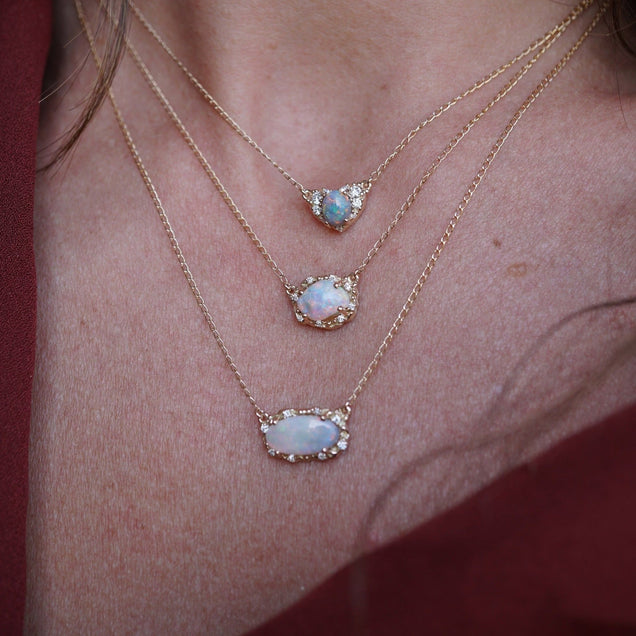 NEW Diamond + Opal River Necklace Jewelry Bayou with Love 