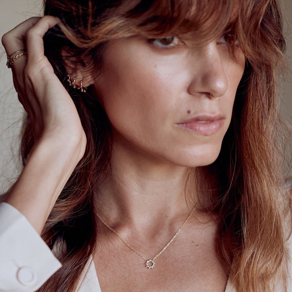 DIAMOND PAVÉ SOLEIL NECKLACE Jewelry Bayou with Love 