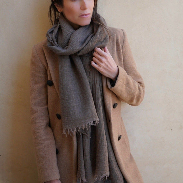 NEW Loom Woven Fine Wool Scarf | Olive scarves Bayou with Love 