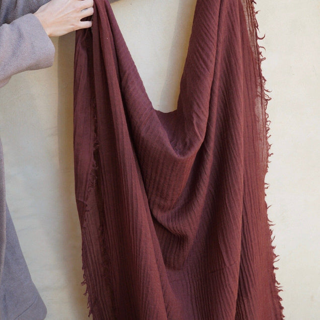 NEW Loom Woven Fine Wool Scarf | Plum scarves Bayou with Love 
