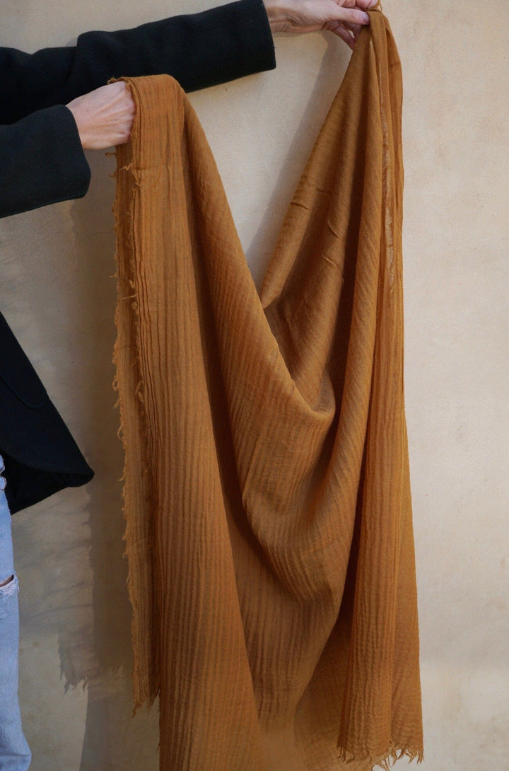 NEW Loom Woven Fine Wool Scarf | Golden scarves Bayou with Love 