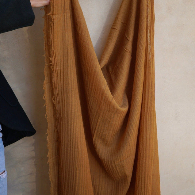 NEW Loom Woven Fine Wool Scarf | Golden scarves Bayou with Love 