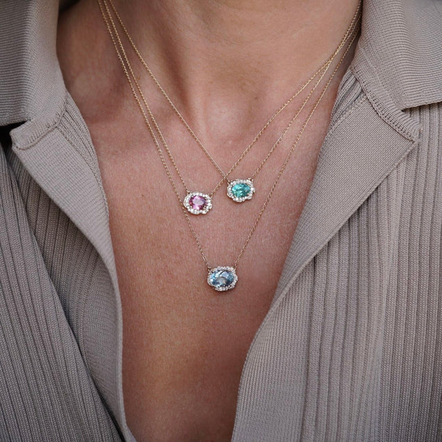 The Sylvia Paraiba Tourmaline Necklace Jewelry Bayou with Love 