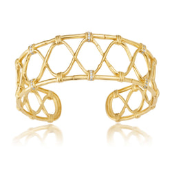 Gold and Diamond Cuff (Name Needs Updating) Jewelry Bayou with Love 