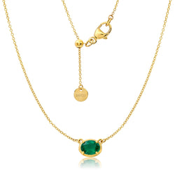 Oval Emerald Rattan Necklace Jewelry Bayou with Love 