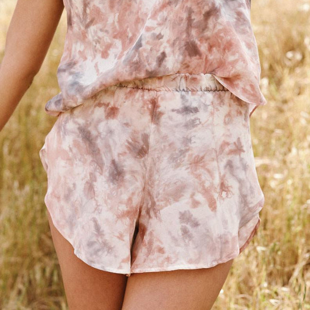CUPRO DUSTY ROSE PETAL SHORTS // BAYOU WITH LOVE Apparel Bayou with Love 