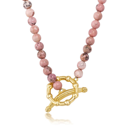 Rhodonite Soleil Necklace Bayou with Love 