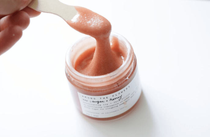 Raw Honey + Sugar | Exfoliating Lip Face Polish Among the Flowers 