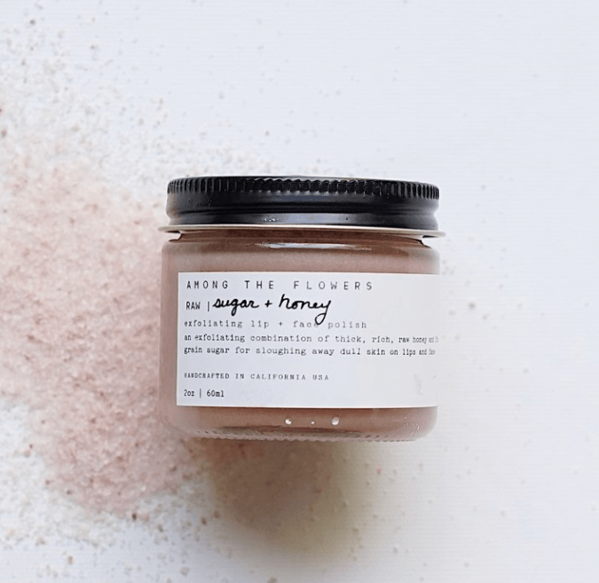 Raw Honey + Sugar | Exfoliating Lip Face Polish Among the Flowers 