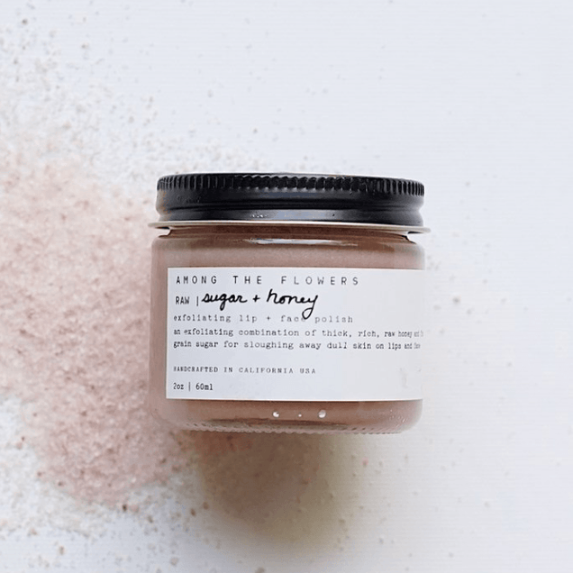 Raw Honey + Sugar | Exfoliating Lip Face Polish Among the Flowers 