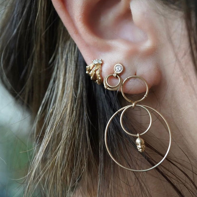 Mini Diamond Orbit Earrings Jewelry Bayou with Love 