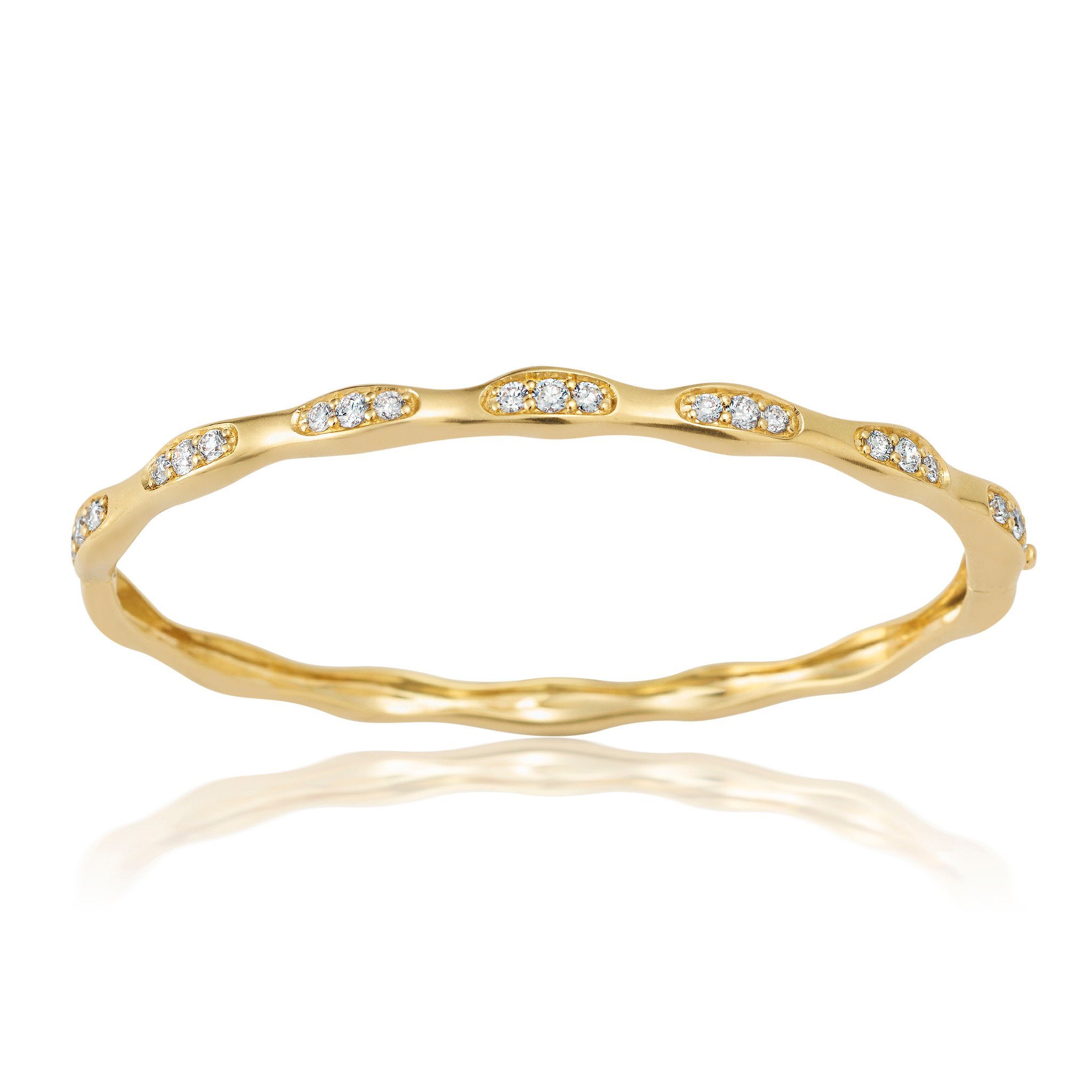Three Diamond Gold Bracelet Jewelry Bayou with Love 