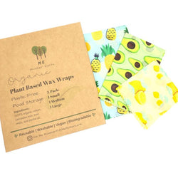 Plant Based Wax Food Wraps 3-pack Home Me Mother Earth 