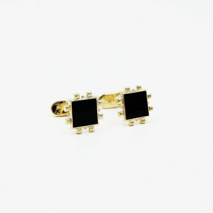 GOLD & ENAMEL CUFFLINKS // BAYOU WITH LOVE X DELL Jewelry Bayou with Love 