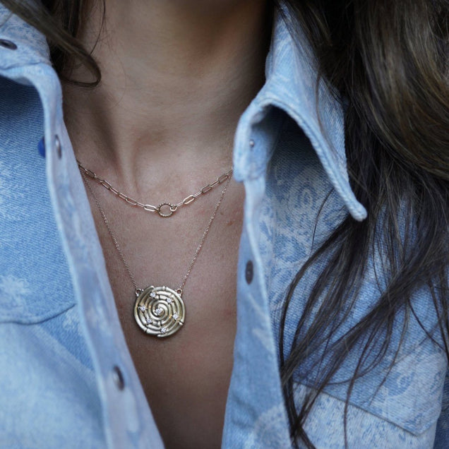 Full Moon Diamond Necklace Bayou with Love 