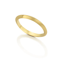 GOLD KNIFE EDGE BAND Bridal Jewelry Bayou with Love 